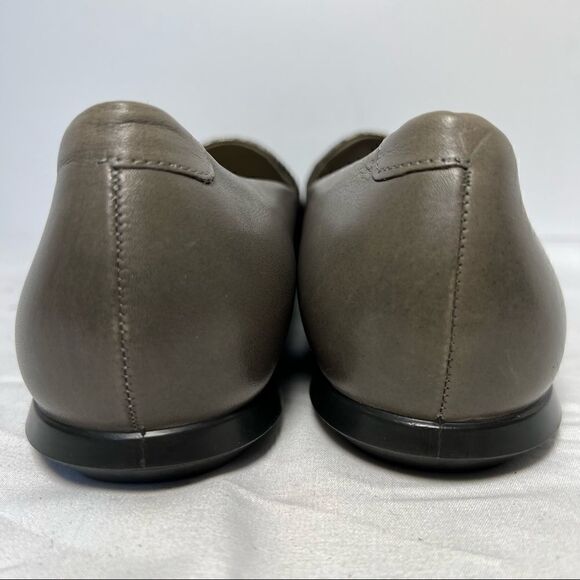 Ecco Touch Ballerina 2.0 Warm Grey Leather Flats EU40 US10 - Picture 4 of 11